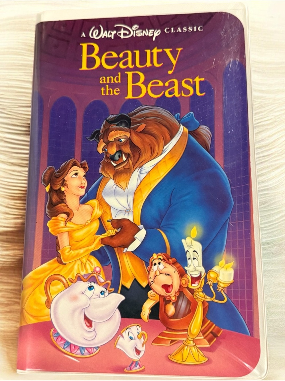 Walt Disney Classic Beauty and the Beast Purple Hardcover Book